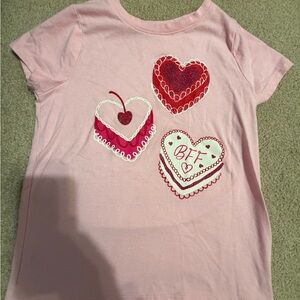 Cat & Jack Valentine’s Day Heart Shirt – Girls Size M (8)